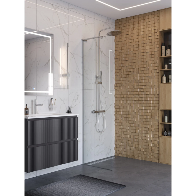 Душевая перегородка BELBAGNO 600x2000 мм хром UNO-L-1-TB-60-C-Cr